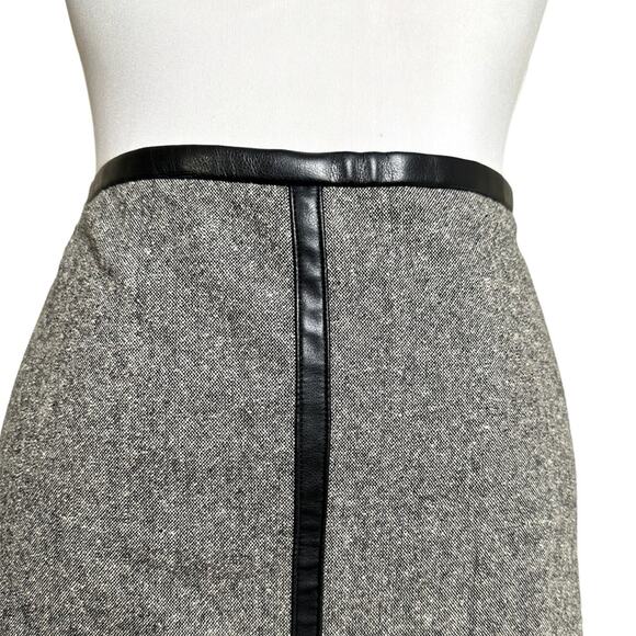 Vintage style wool blend gray and black Laundry pencil skirt size 6 made in USA - Picture 2 of 14